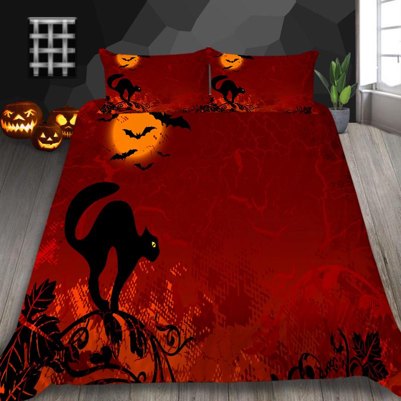 

Хэллоуин пододеяльник 3D домашние покрывала королевский размер постельные принадлежности дышащий пододеяльник роскошные наборы постельных принадлежностей EU Single 135x200cm