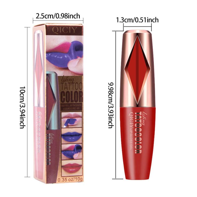 Peel Off Liquid Lipstick Rose Pink Lip Gloss Matte Outline Contour Tattoo Lip Stain Cosmetic Waterproof Transfer Lip Makeup
