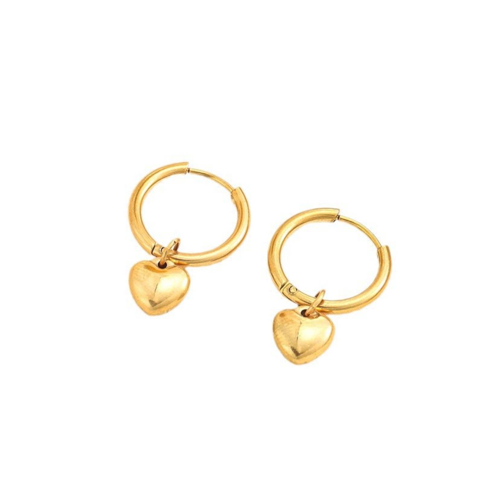 Heart-shaped Drop Earrings for Women Girls Stainless Steel Jewelry Accessories Wedding Valentine s Day Gifts