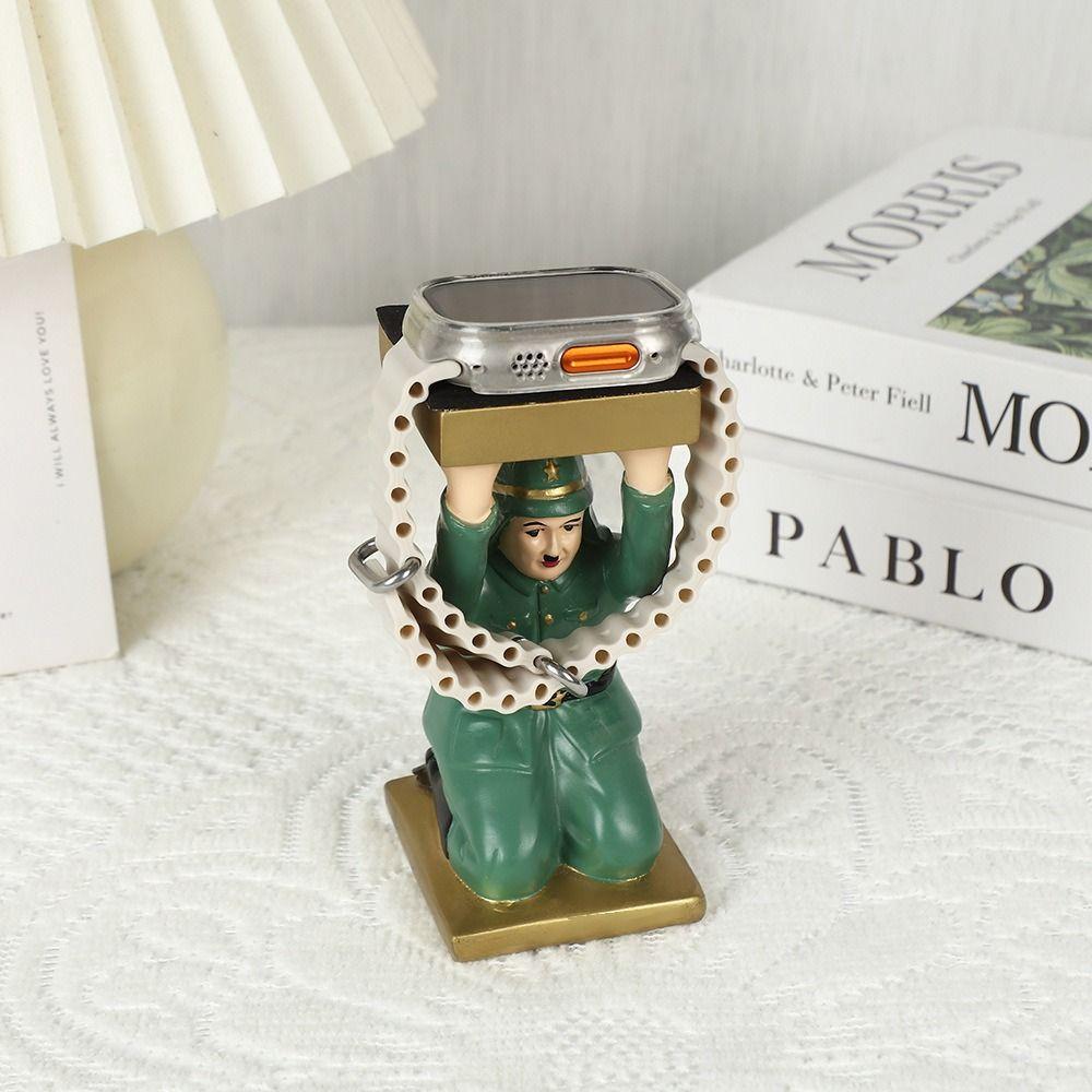 Simulated Kneel Down Resin Statue Model Spoof Tray Stand  Kids Birthday Gift