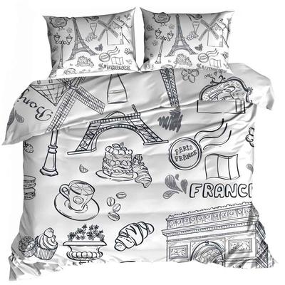 3D Cotton Satin Bedding 200x220cm PARIS