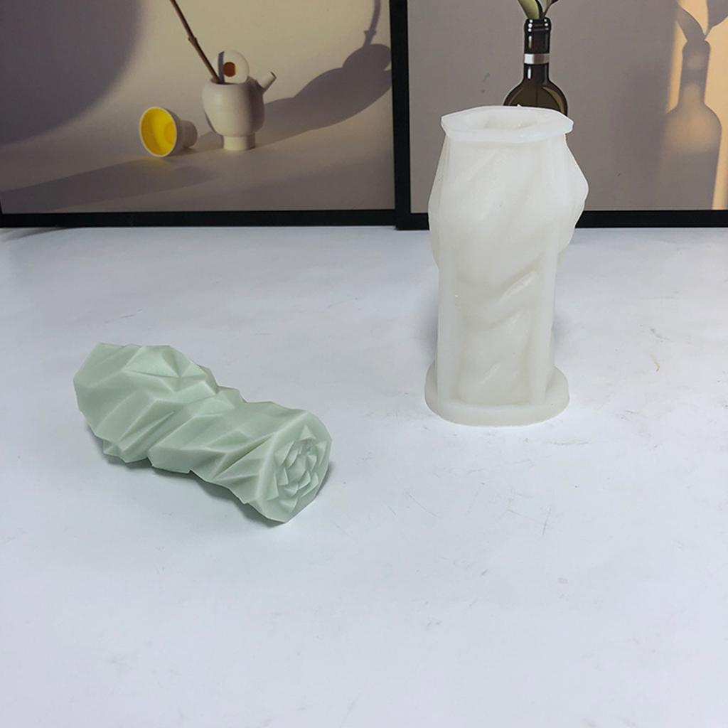 Diamond Shape Pillar Candle Silicone Mould DIY Candles Resin Mold Baking Moulds