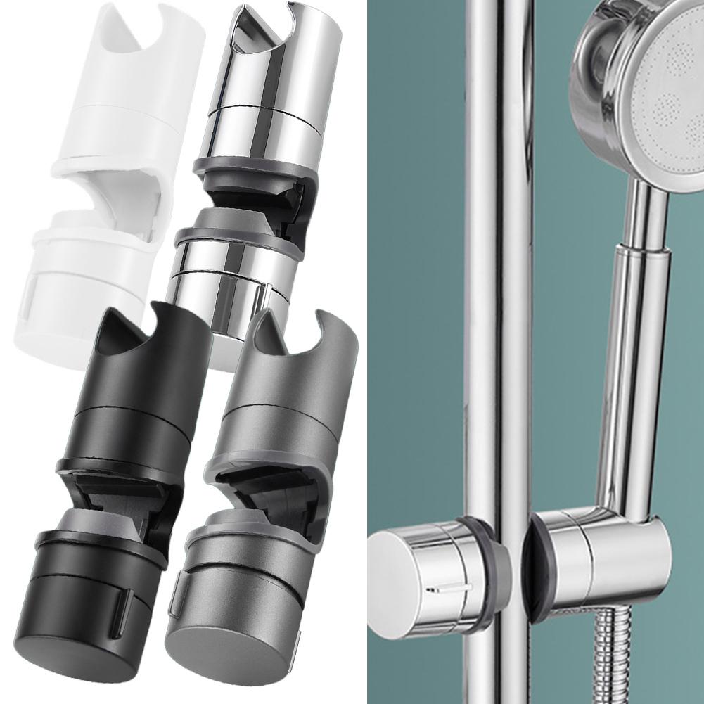 Chrome ABS Shower Rail Slider Holder Adjustable Bracket for 18mm and 25mm Rods