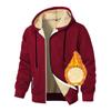 Men's Fleece-Lined Zip-Up Knitted Cardigan - Thickened for Autumn/Winter