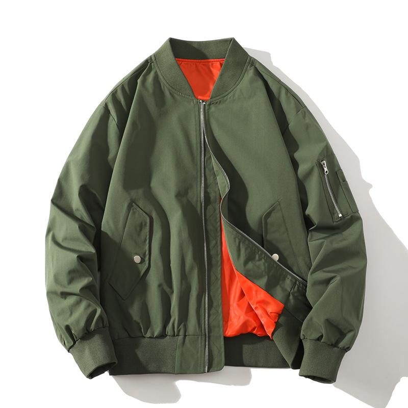 Stand-up Collar Jacket Men's Spring and Autumn New Loose Trendy Brand Versatile Coat