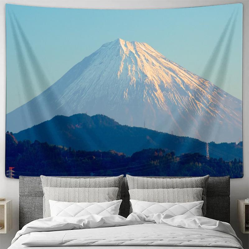 Majestic Mount Fuji Landscape Tapestry  A Perfect Blend of Natural Beauty and Serene Atmosphere