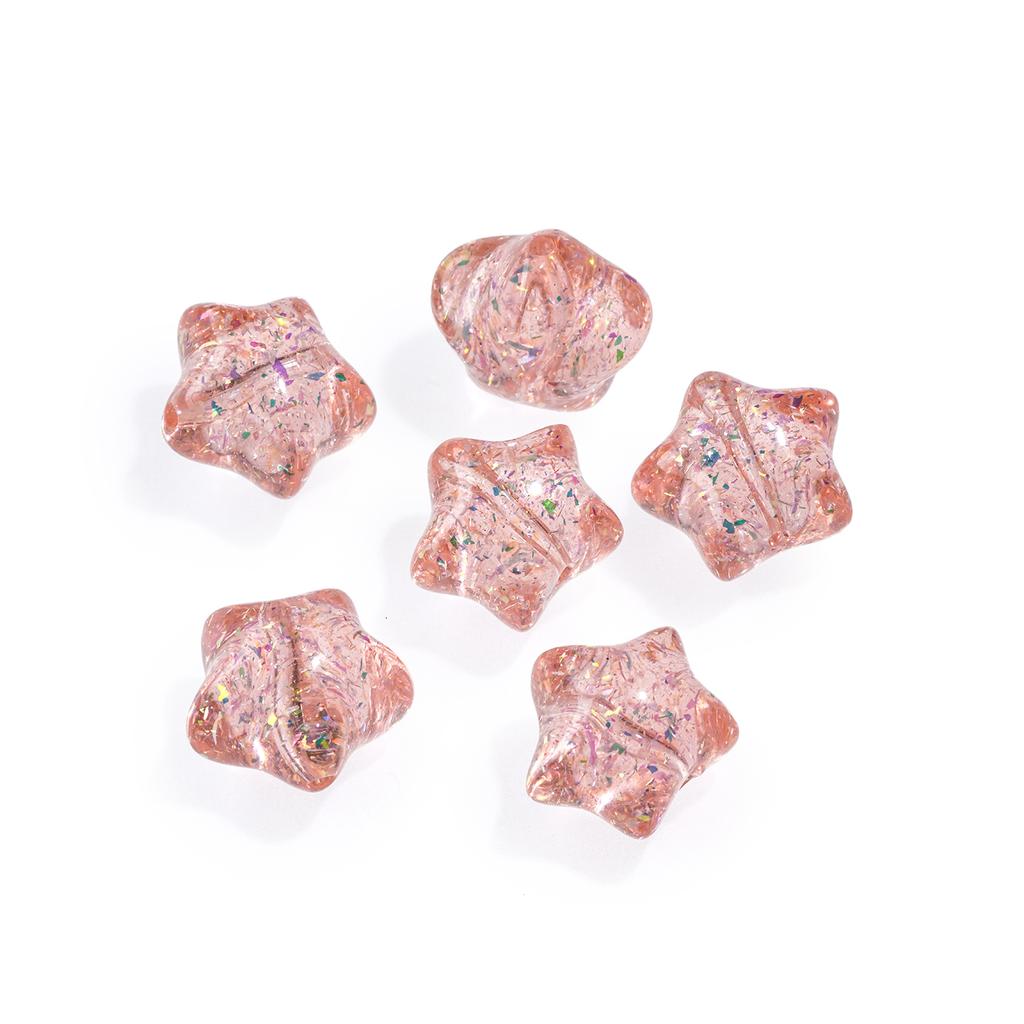 1pc 20.5x22.5mm Cute Star Crackle Beads Loose Spacer Resin Beads For Jewelry Making Charm Beads DIY Bracelets Necklaces