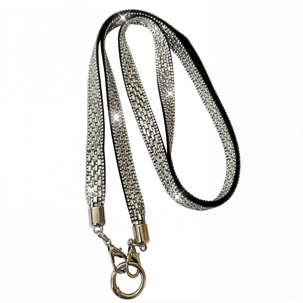 Elegant Rhinestone Phone Lanyard: Versatile Crossbody Strap & Anti-lost Bracelet