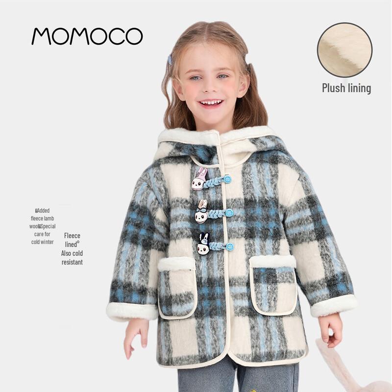 MOMOCO Girls  Plaid Cartoon Winter Coat 130