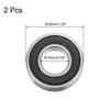 uxcell 2pcs 6002-2RS Deep Groove Ball Bearing Chrome Steel Z2 Double Rubber Sealed Bearing 15mm X 32mm X 9mm