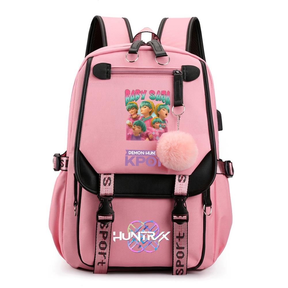 Anime Niedlich Cartoon Kpop Bedruckter Rucksack Schultasche für Teenager Schüler Mädchen Junge Buchtasche Große Kapazität Reisetasche Kindergeschenk Rucksack