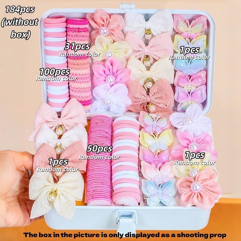 High Elastic Hair Accessories Set Colorful Hair Clips Frangipani Girls Hair Bands Girls Children
