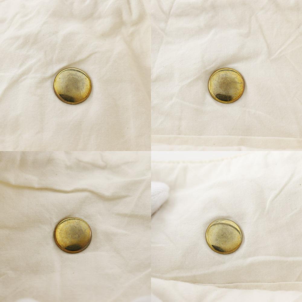 Hermes Amedaba Tote GM Handbag White Cotton Unisex Used