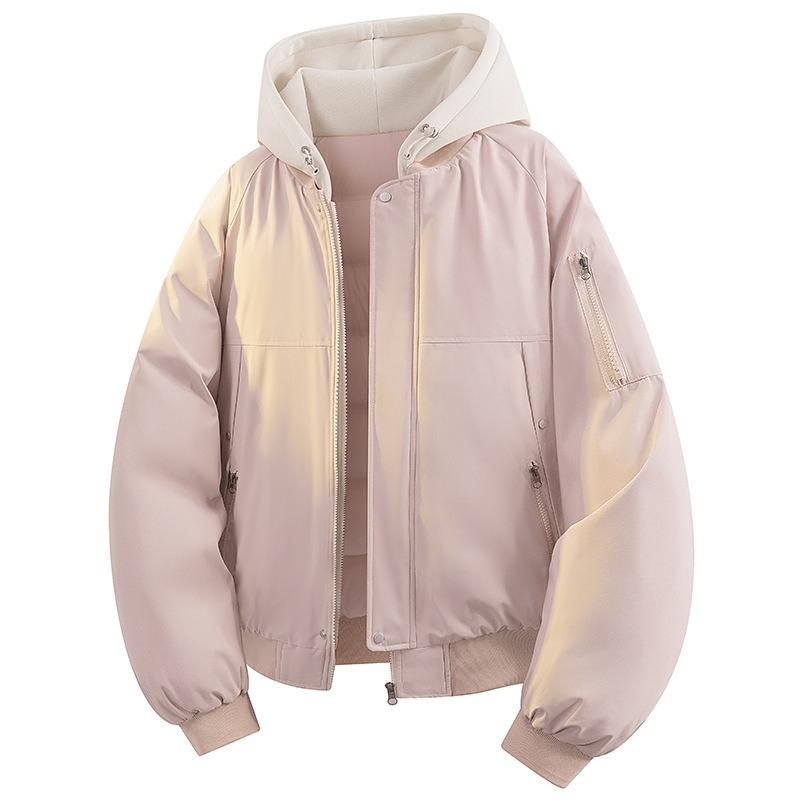 

Печатаемые Двухслойные Хлопковые Одежды для Мужчин и Женщин, Свободные Хлопковые Одежды Зимой, Парные Шапки, Съемные Пальто для Мужчин M