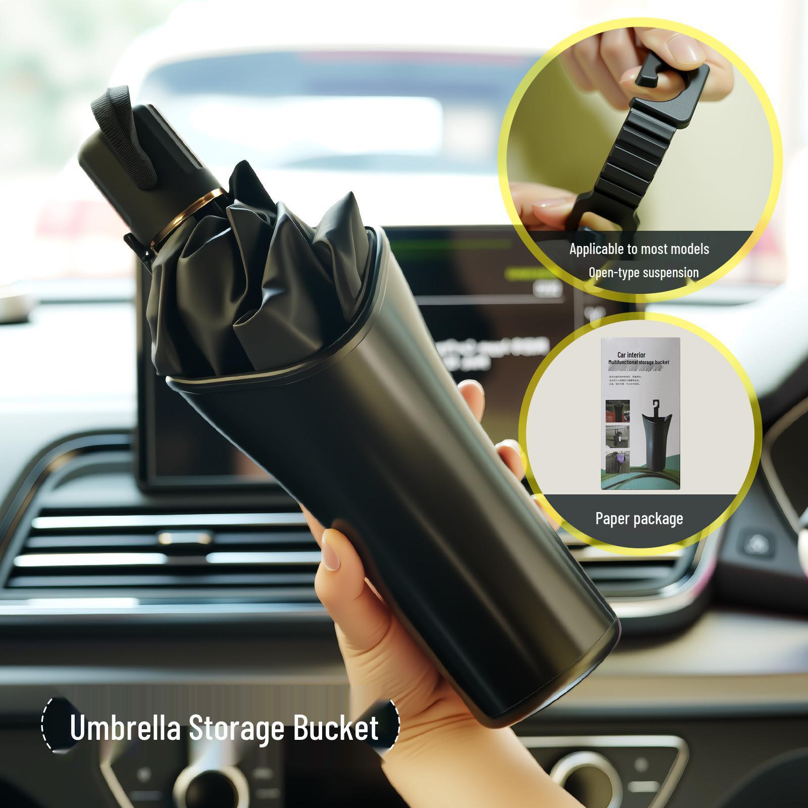 

Compact Car Umbrella Holder - Portable, Waterproof, Backseat Storage Bag