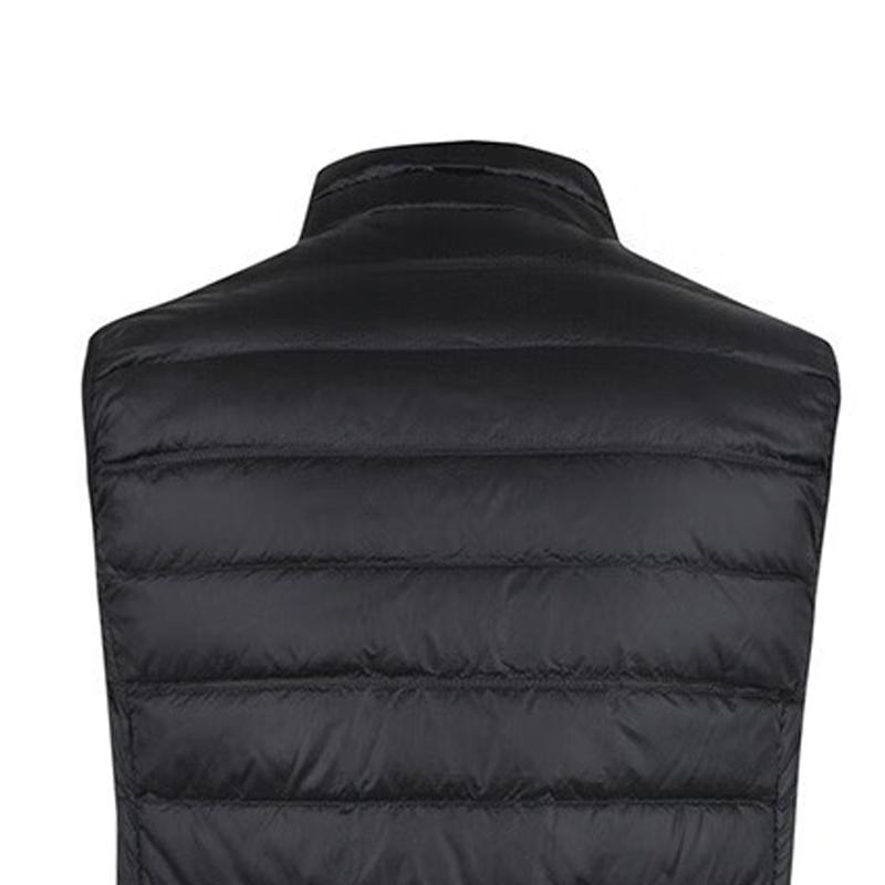 Emporio Armani EA7 Letter Quilted Zip-Up Stand Collar Down Vest Men Vest Black 8NPQ01-PN29Z-00208