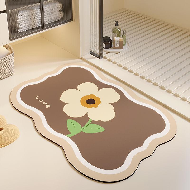 Diatom Mud Absorbent Non-slip Toilet Floor Mat Toilet Bathroom Floor Mat