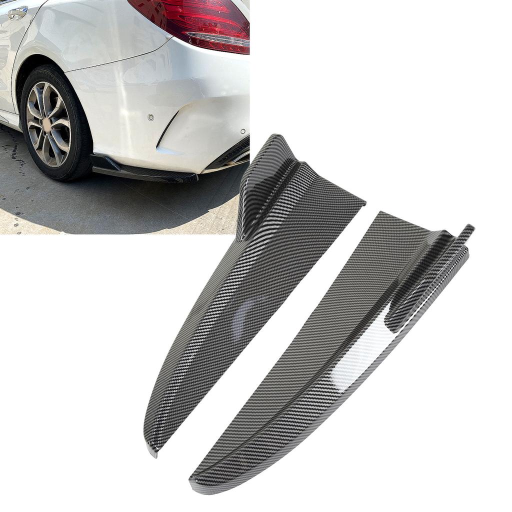 1 Pair Rear Bumper Lip Diffuser Tail Side Splitter Replacement for C‑Class W205 C43  ‑Line 2015‑2021