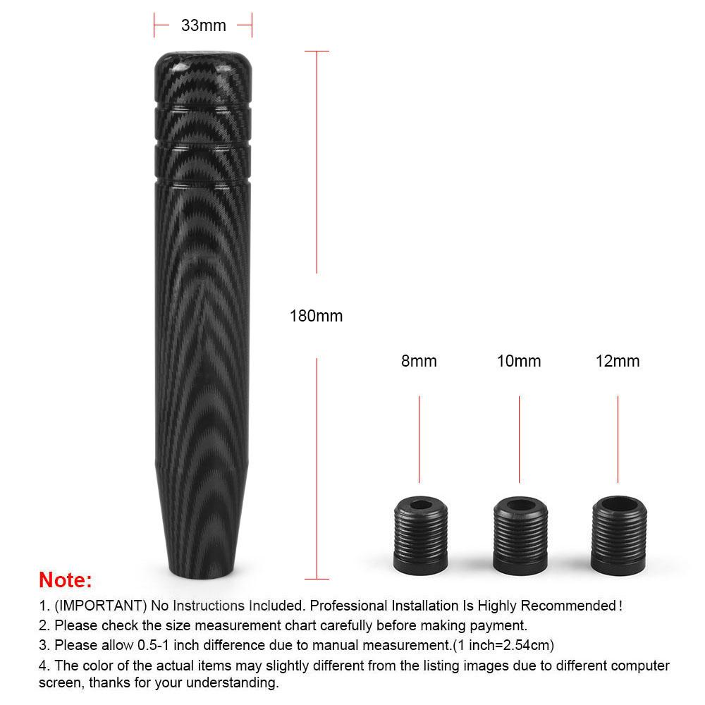 Buton Schimbător Viteze Stil Fibră de Carbon Aluminiu 18CM Mașină de Curse Universal Transmisie Manuală Manetă Schimbător cu Trei Adaptoare