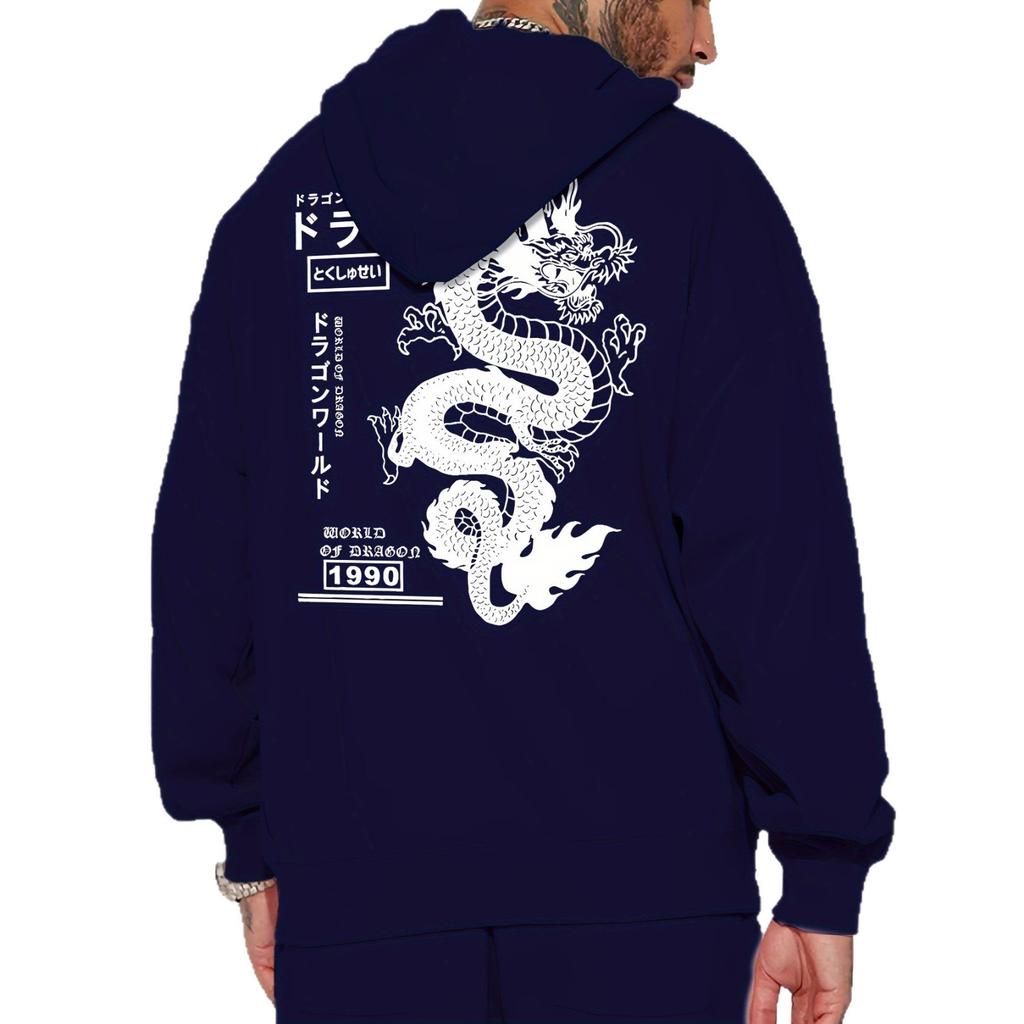 Spring and Autumn Printed Chinese Dragon Personality Sweater Versatile Jacket