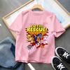 New PAW Patrol Children's Cotton Short-Sleeved Boys' Sports Shirt Girls' Casual Top Cartoon Print Summer T-Shirt Cartoon Print