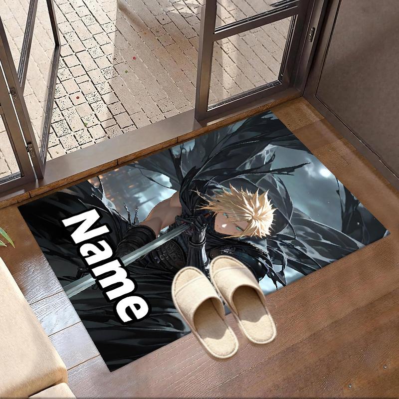 Custom Name Personalized Final Fantasy Print Carpet, Versatile Home Decor Rug, for Playroom, Apartment, Balcony, Entryway, Hallway Gift