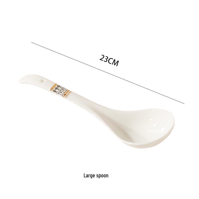 European Style Gold Rim Ceramic Dinnerware Set - Includes Large Bowls, Soup Bowls, Plates, and Rice Bowls for New Year Celebrations.