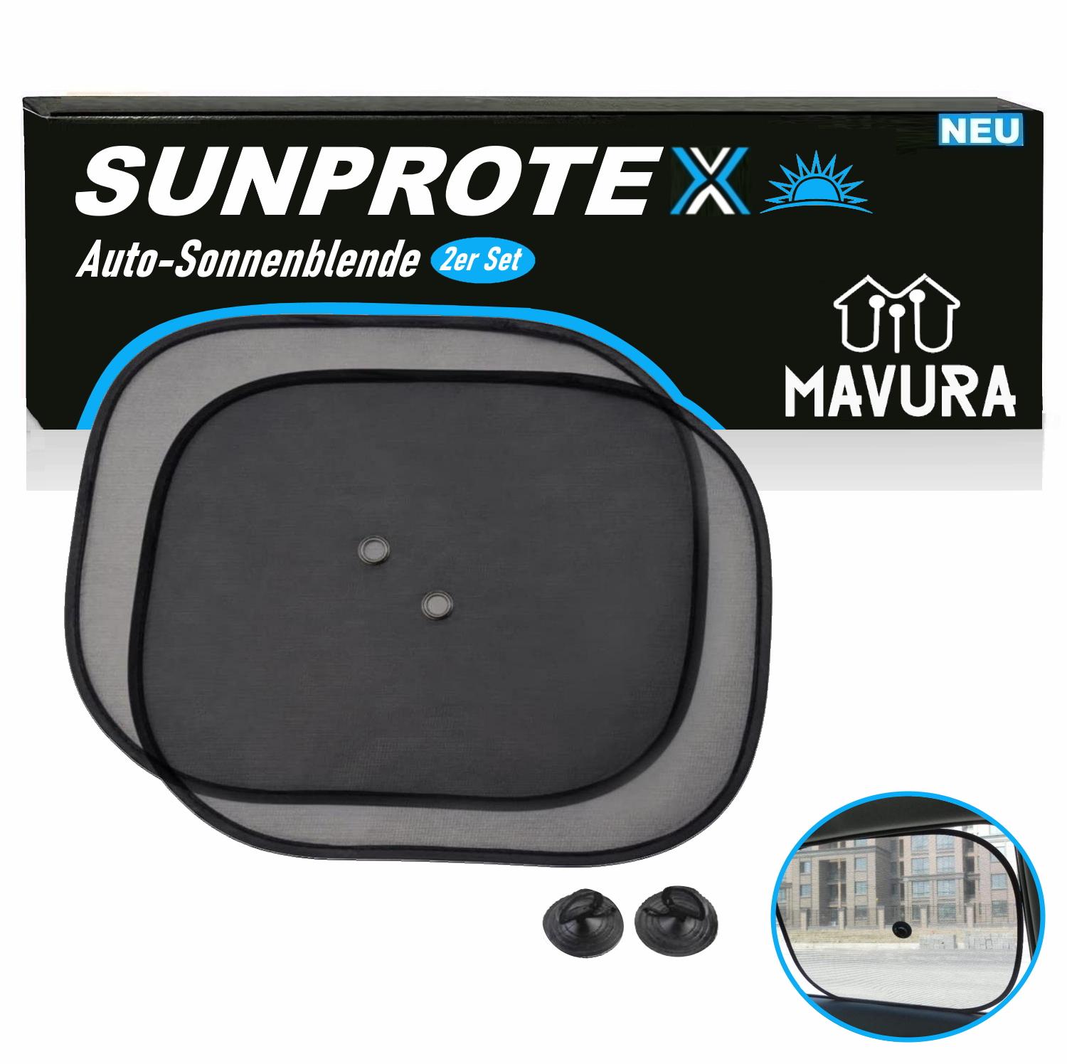 

SUNPROTEX 2 x Сонцезахисний сонцезахисний козирок Універсальний бічне вікно Дитячий УФ-захист