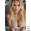 HD Metal Tin Sign Gorgeous Blonde Girl Portrait Print Vintage Retro Wall Decor for Home Bar Pub Garage Art Plaque Gift
