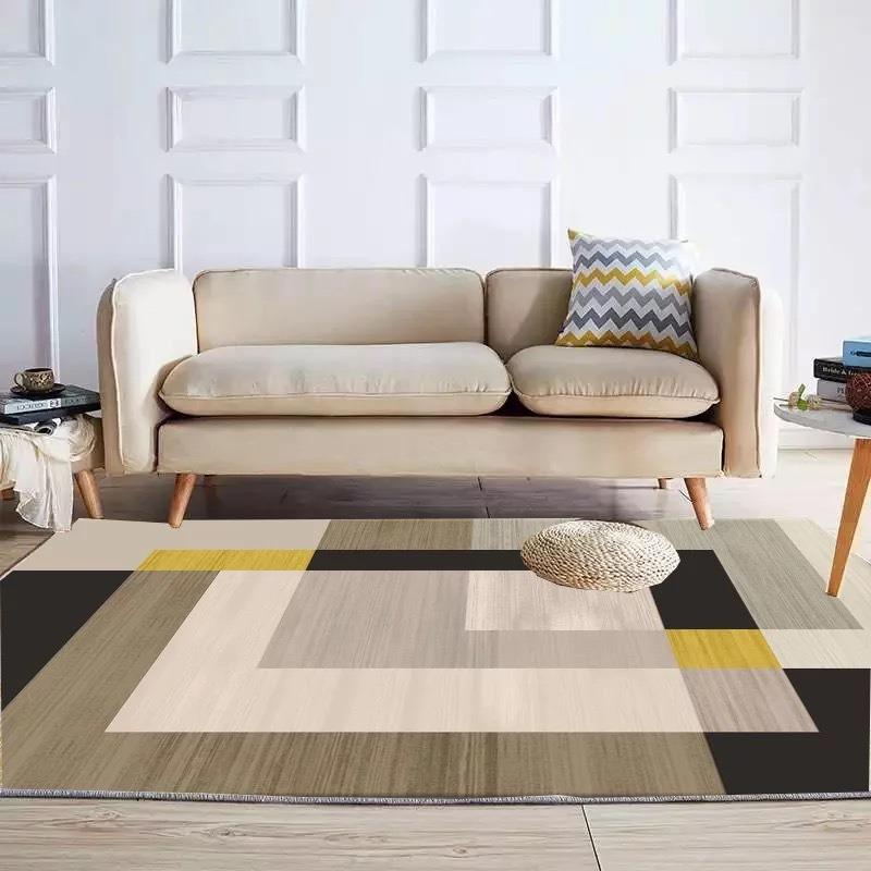 Geometric Abstraction Pattern Carpet Living Room Decoration Hallway Large Size Decor Rugs Bedroom Home Hotel Floor Mat Washable