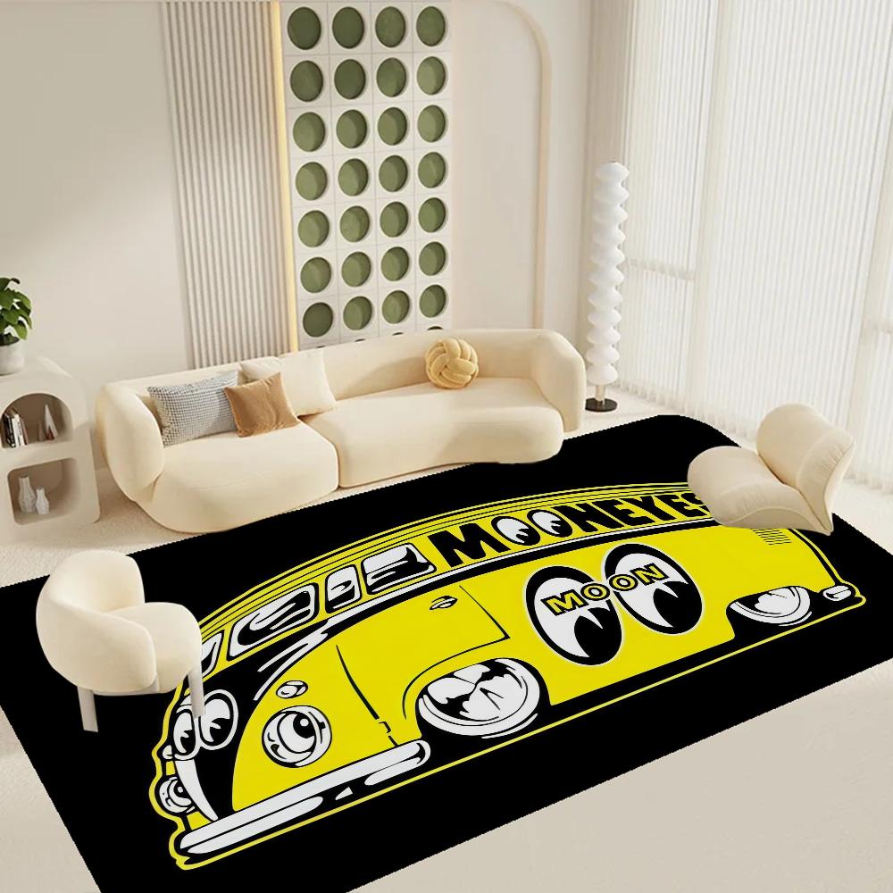 Mooneyes Print Floor Mat INS Style Soft Bedroom Floor House Laundry Room Mat Anti-skid Bedside Area Rugs