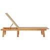 Sun Lounger Taupe Solid Acacia Wood and Textilene