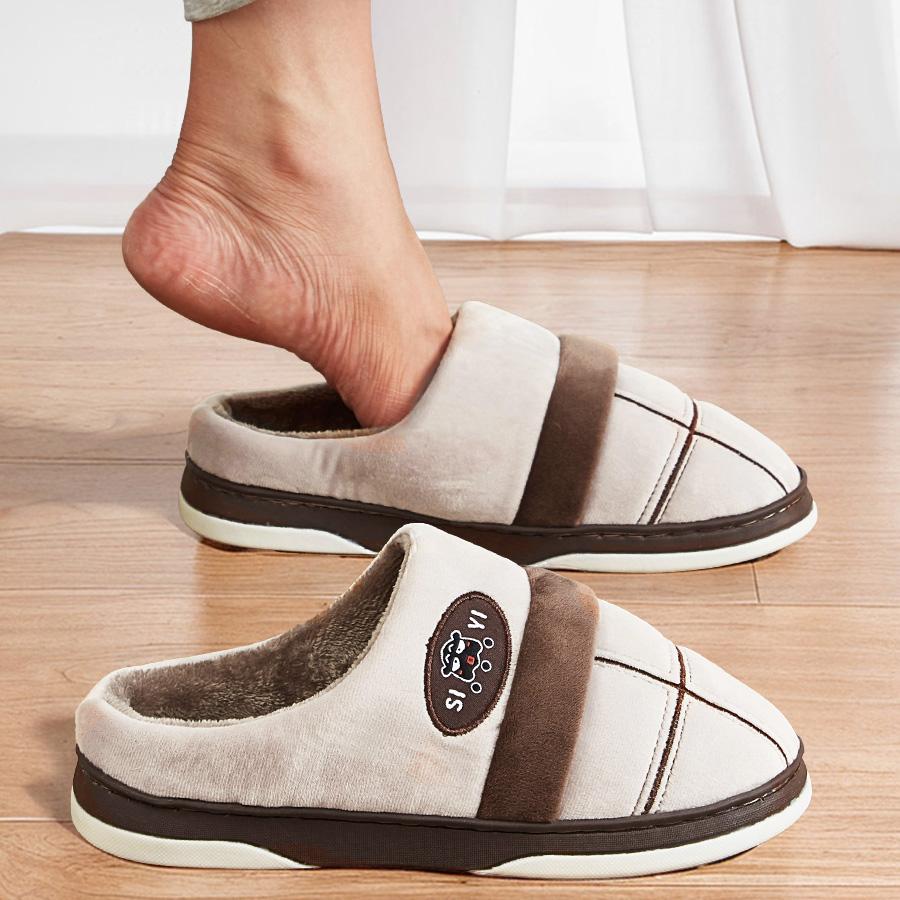 Flanelové pantofle pánské Kostkované TPR podrážka teplé paměťová pěna měkké domácí pantofle zima pohodlné protiskluzové vysoká kvalita domů s podporou klenby