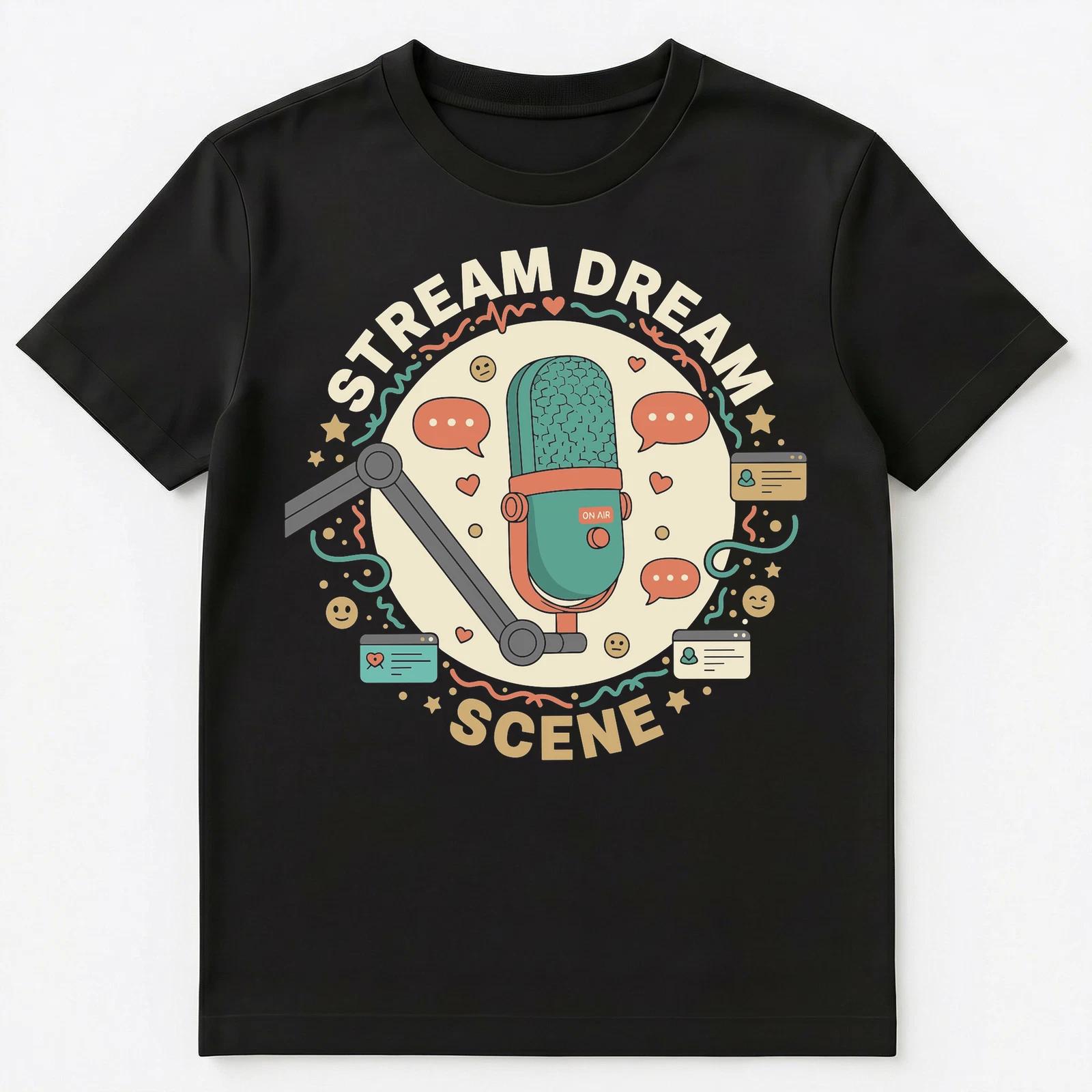 

Streamer Enthusiast Dream Broadcast Scene Internet Unisex T-Shirt 2XL