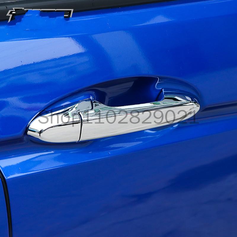 Carbon Fiber Chrome Car Side Door Handle Cover Sticker Styling Accessories For Honda Fit Jazz 2014-2020 2019 2018 2017 2016 2015