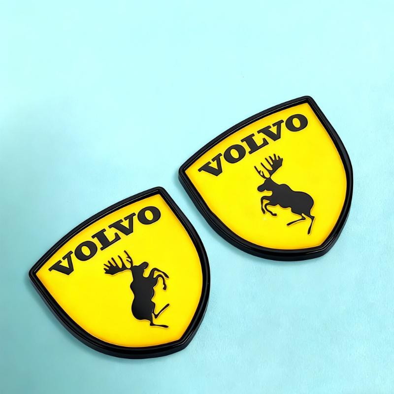 2 Stück Metall Auto Schild Logo Seitenkarosserie Heck Kofferraum Aufkleber Für Volvo AWD V50 S60 XC60 S40 XC40 XC90 V60 S80 S90 V90 V70 T6 T8