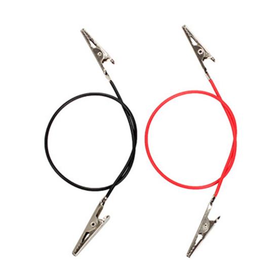 2Pcs Test Wire Interesting Widely Used Copper Bothway Alligators Clip Conductor for Student