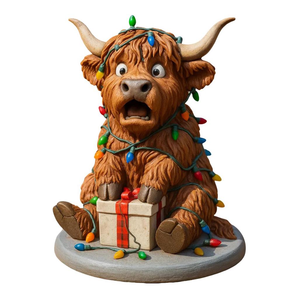 3D Highland Cow Christmas Advent Calendar 2025 W/ 24 Ornament Xmas Countdown Calendar Xmas Calendar for Cow Lovers Holiday Gift