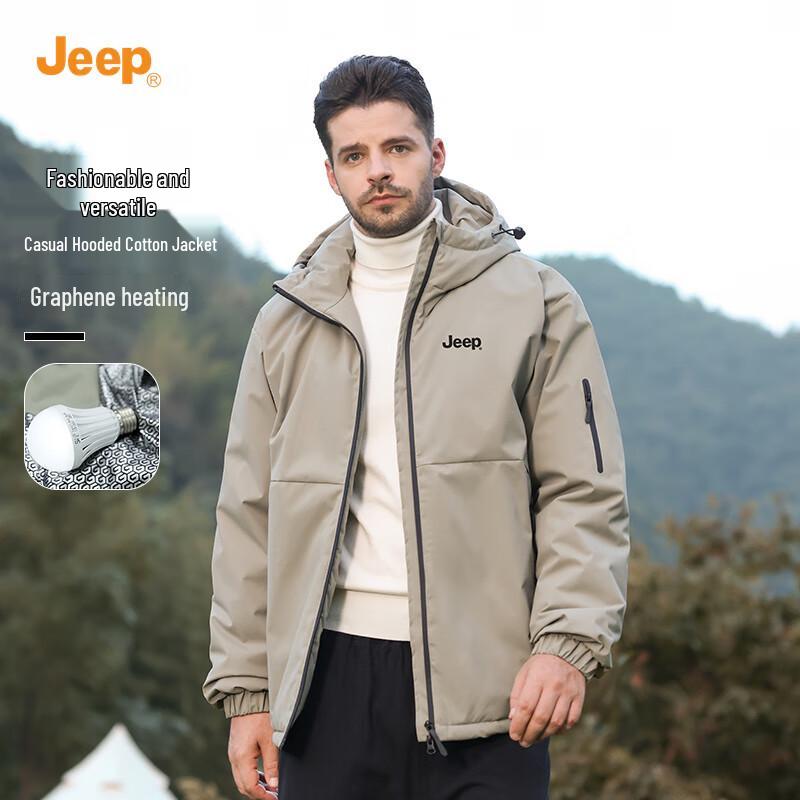 Jeep Men s Hooded Windproof Padded Jacket L