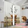2pcs 2D flat printing Drapes Highland Cow Fence Open Polyester Fabric Without Electricity Festive Wall Decor Use for Booths