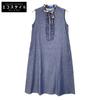 BLUE LABEL CRESTBRIDGE 24 Year Old Blue Cotton Light Denim Dress Dress 36 IndigoUsed