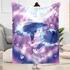 1pc Cute Elephant On Moon Blanket Soft Comfortable Lightweight Perfect for Travel Camping Picnics Sofa Office Bed Living Room Ideal Gift for Friends
