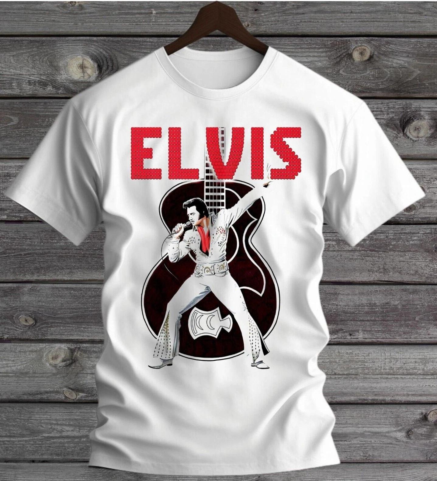 Elvis Presley Band T-Shirt White S-3XL L