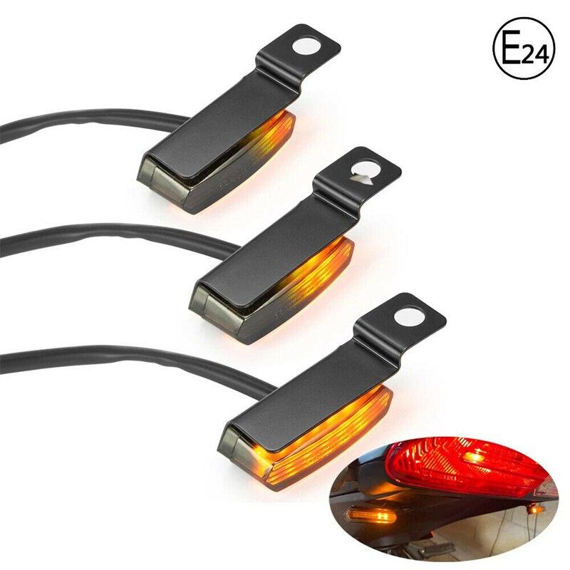 2Pcs Motorcycle LED E Mark Turn Signal Light Amber Flowing Indicator Lamp 12V Universal for Harley Sportster