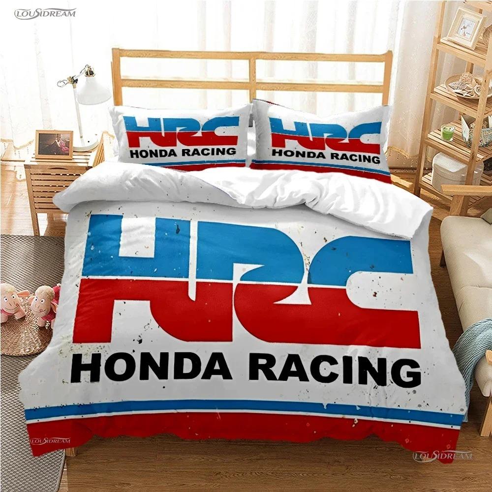 

Hrc-Honda Motorcycle Logo Duvet Cover Comforter Bedding Sets Soft Quilt Cover And Pillowcases For Teens Single Double Queen King EU SK(260*220cm)3pcs