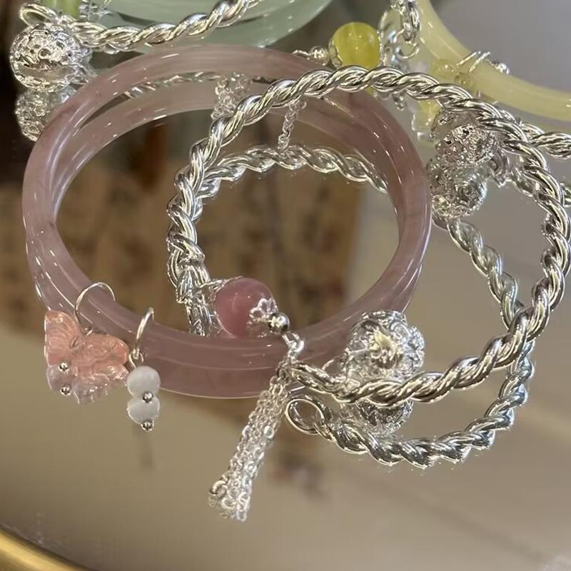 Creative Chinese Style Retro Tassel Bells Bangle For Women Girl  Sweet Cute Bracelet Kawaii Beauty Bracelet