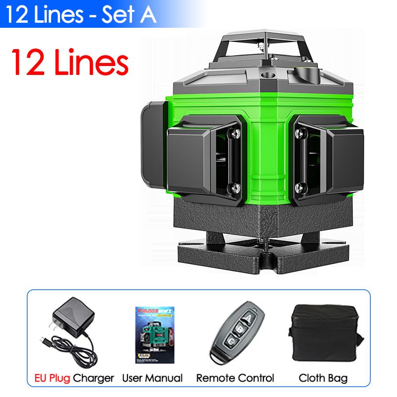 

8/12/16-линейный лазерный уровень с зеленым лучом, автоматический нивелир, горизонтальный вертикальный перекрестный лазерный нивелир