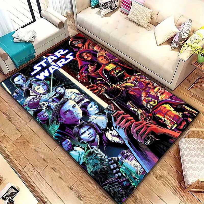 Star Wars Galaxy Printed Rug Non-Slip Floor Mat for Living Room Bedroom Kids Room Home Decor