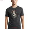 Starry Rabbit Unisexs T Shirt 100 Cotton Casual Summer Wear Vintage Comfortable Slightly Top For Everyday Wear Unisex