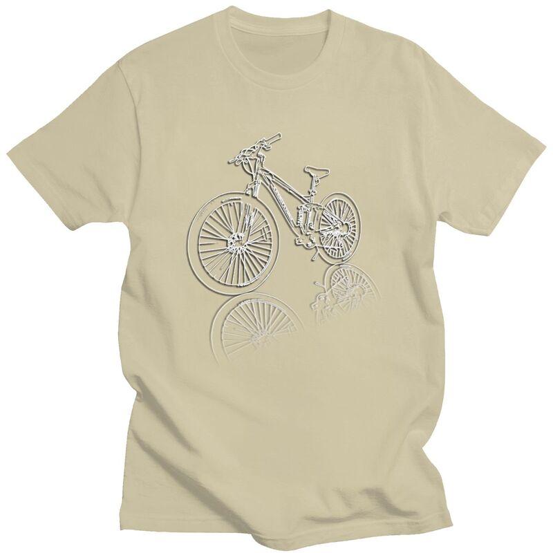 Custom MTB Mountain Bike T Shirts Men 100 Cotton Tees Bicycle Cyclist Biking Tshirts Casual Tshirt